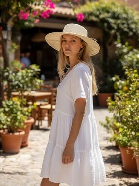 Wide Brim Nine West Hat Straw Hat